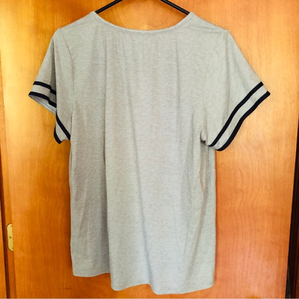 Lucky Brand Heather Gray/Navy Tee - Picture 3 of 3